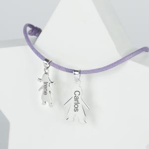 Pulsera de plata querubín personalizada