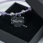 Regalos personalizados: Joyas personalizadas: Pulsera de plata tr&eacute;bol personalizada