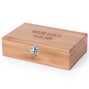 Set de vino de Bambú grabado