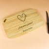 Diseño y decoración: Tabla de madera grabada con corazón