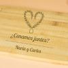 Diseño y decoración: Tabla de madera grabada con corazón