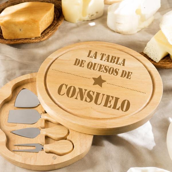 Tabla de quesos grabada