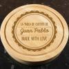 Regalos con nombre: Tabla de quesos personalizada Made with love