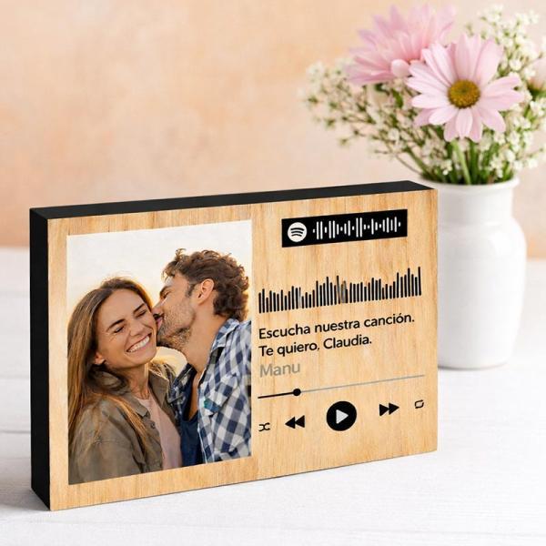 Taco de madera personalizado Spotify