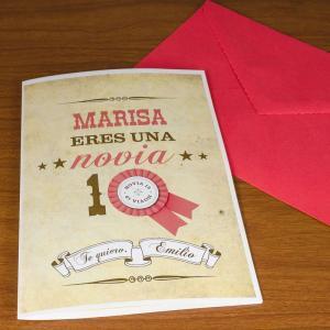 Tarjeta personalizada Novia 10