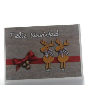 Tarjeta renos personalizada