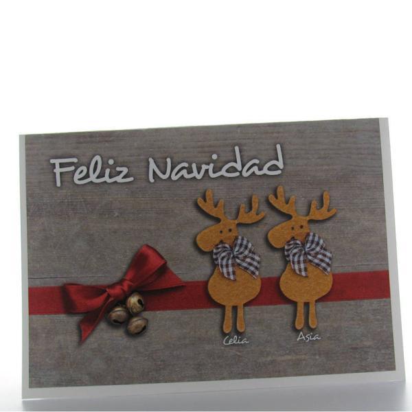 Tarjeta renos personalizada