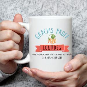 Taza personalizada Gracias profe