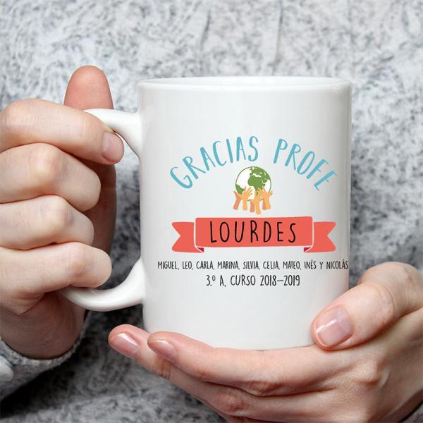 Taza personalizada Gracias profe