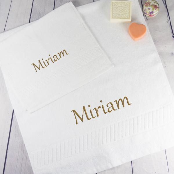 Toallas 100% algodón bordadas