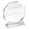 Diseño y decoración: Trofeo de cristal personalizado 'Profe genial'