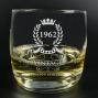 Regalos personalizados: Cristaler&iacute;a personalizada: Vaso de whisky grabado '60 Cumplea&ntilde;os'