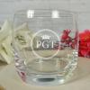 Cristalería personalizada: Vaso de whisky grabado con iniciales