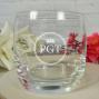Regalos personalizados: Cristaler&iacute;a personalizada: Vaso de whisky grabado con iniciales