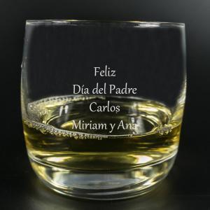 Vaso de Whisky grabado con texto