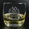 Cristalería personalizada: Vaso de whisky grabado para cumpleaños