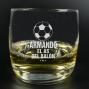 Regalos personalizados: Cristaler&iacute;a personalizada: Vaso de whisky para el as del bal&oacute;n