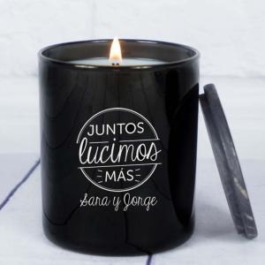 Vela grabada 'Juntos'