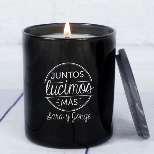 Vela grabada 'Juntos'