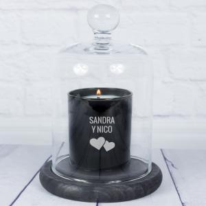 Vela personalizada 'Motivos' con campana de cristal