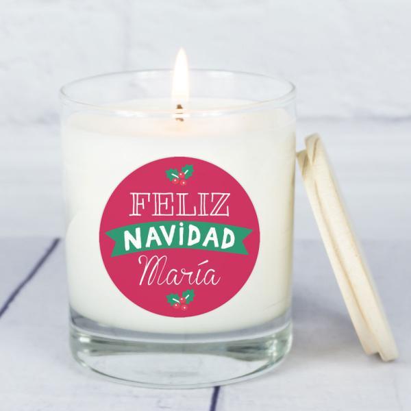 Vela personalizada Feliz Navidad