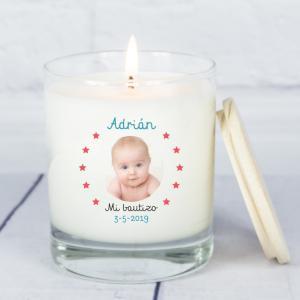 Vela personalizada para Bautizo con foto