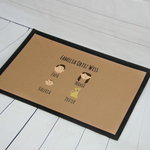 Felpudo familia personalizado
