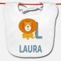 Regalos personalizados: Regalos con nombre: Babero beb&eacute; personalizado 'alfabeto animal'