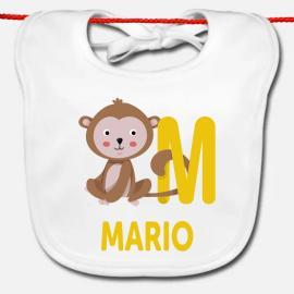 Babero bebé personalizado 'alfabeto animal'