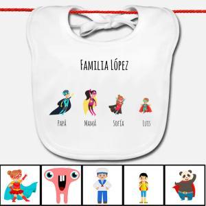Babero familias personalizado