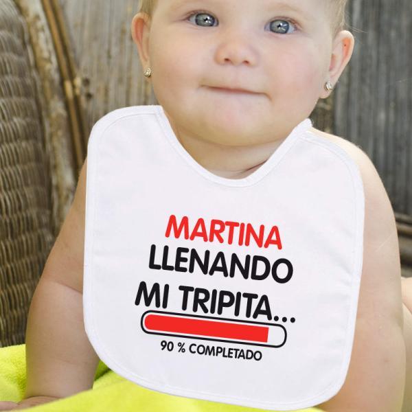 Babero personalizado Llenando mi tripita...