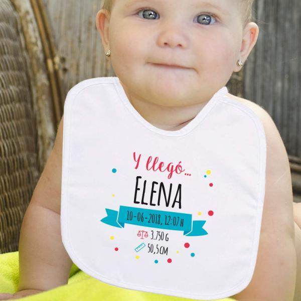 Babero personalizado Y llegó...