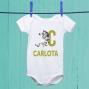 Regalos personalizados: Regalos con nombre: Body beb&eacute; personalizado 'alfabeto animal'