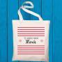 Regalos personalizados: Regalos con nombre: Bolsa tote bag marinera personalizada