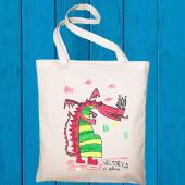 Bolsa tote bag personalizada con el dibujo de tu hijo