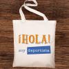 Regalos con nombre: Bolsa tote bag personalizada ¡Hola!