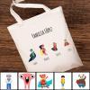 Regalos con nombre: Bolsa tote BIO familias personalizado