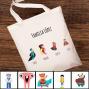 Regalos personalizados: Regalos con nombre: Bolsa tote BIO familias personalizado
