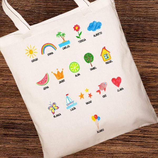 Bolsa tote personalizada con vuestros dibujos
