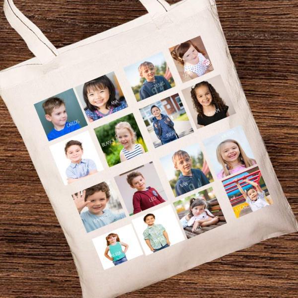 Bolsa tote personalizada para profe con fotos