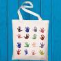 Regalos personalizados: Regalos con el dibujo de tus hijos: Bolsa tote personalizada para profe huellas