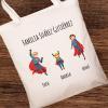 Regalos con nombre: Bolsa Tote Súper familia personalizado