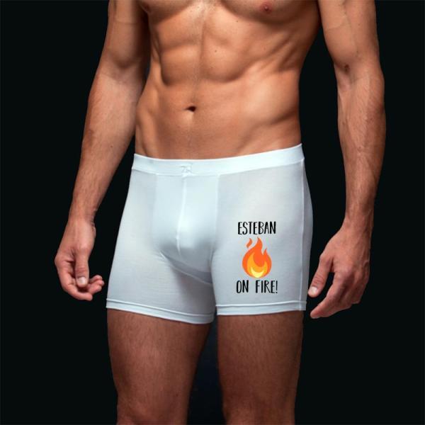 Calzoncillo Bóxer BIO personalizado 'On fire'