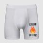 Regalos personalizados: Regalos con nombre: Calzoncillo B&oacute;xer BIO personalizado 'On fire'
