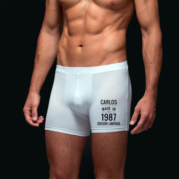 Calzoncillo Bóxer BIO personalizado 'Made in'