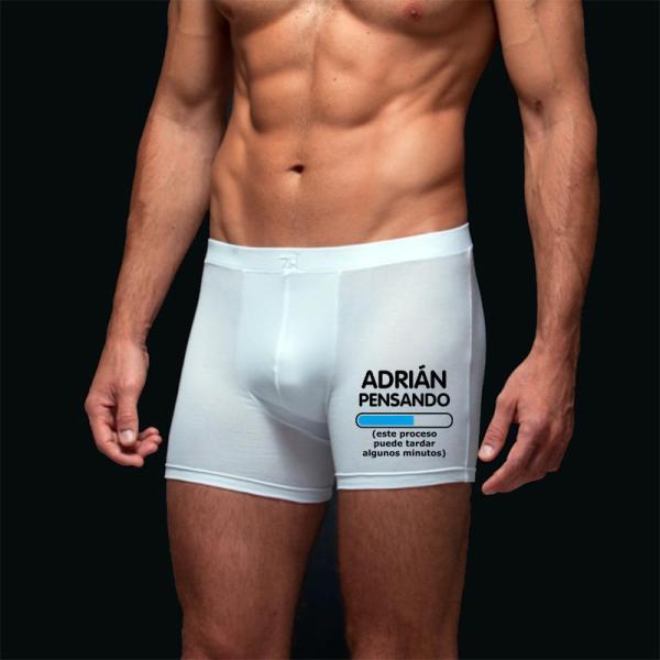 Calzoncillo Bóxer BIO personalizado 'Pensando...'