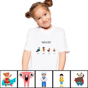 Camiseta infantil 'Familias' personalizada