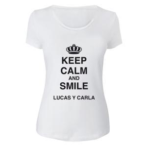 Camiseta Keep calm and smile para madres