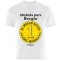 Regalos personalizados: Camisetas personalizadas: Camiseta medalla mejor novio personalizada