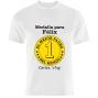 Regalos personalizados: Camisetas personalizadas: Camiseta medalla al mejor padre personalizada